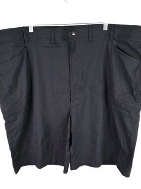 Mens Wrangler Black Cargo Shorts 11" Inseam Nylon Blend Stretch Size 48